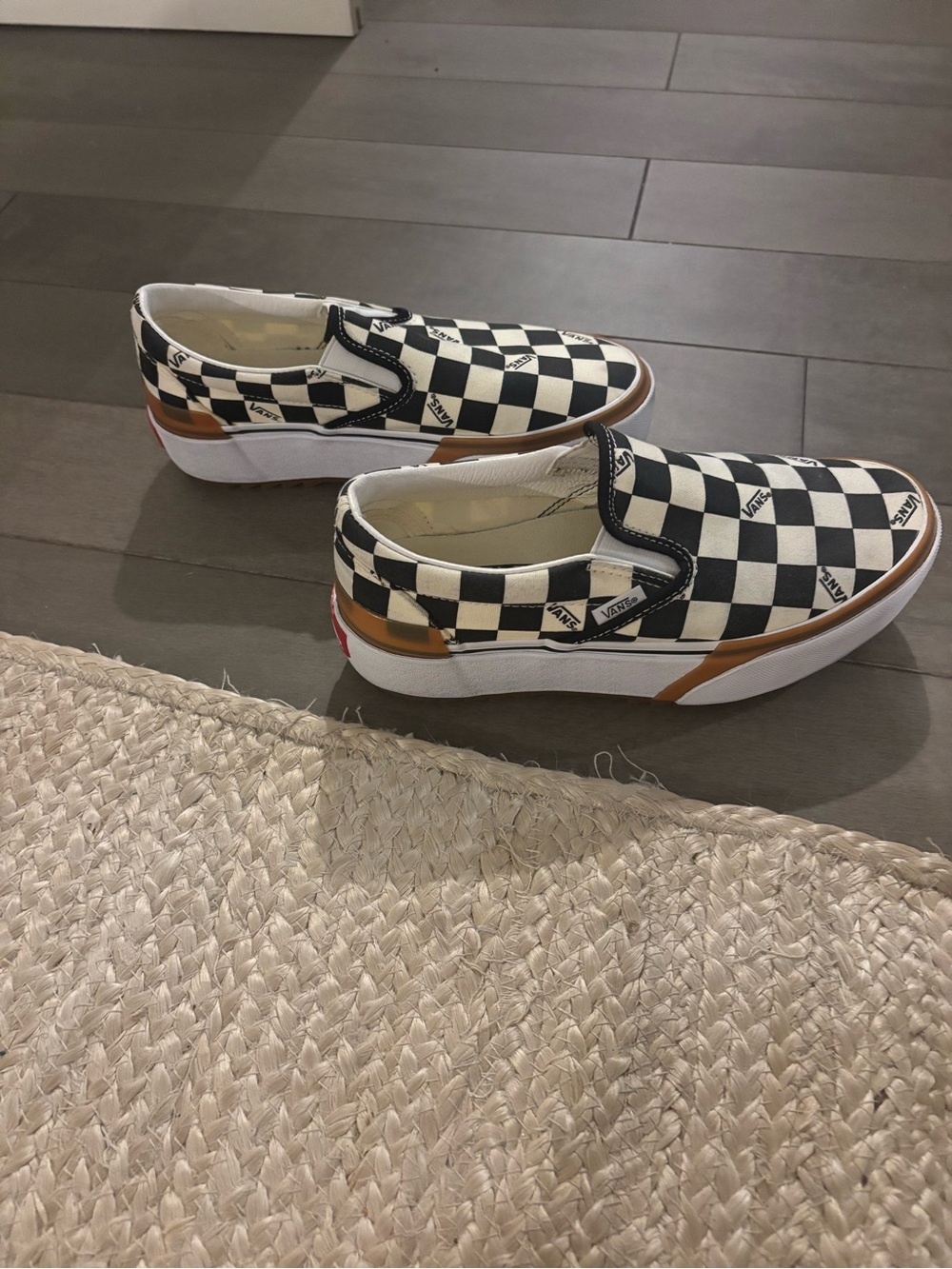 Vans Era Stacked White Checkerboard Sneakers - Picture 2 of 5